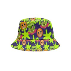 Smiley Background Smiley Grunge Bucket Hat (kids) by Dutashop