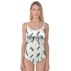 Cacti In Pots Camisole Leotard  by SychEva