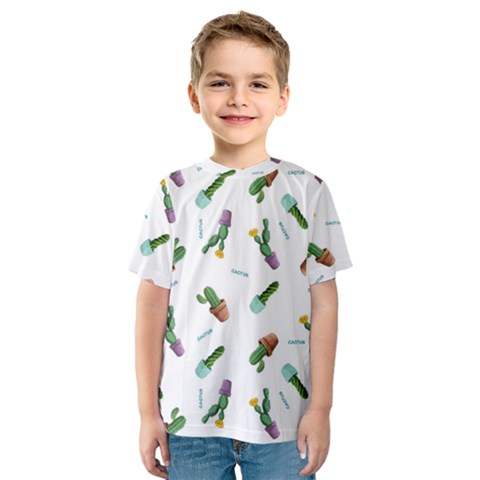 Cacti In Pots Kids  Sport Mesh Tee by SychEva