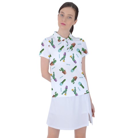 Cacti In Pots Women s Polo Tee by SychEva