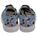 delicate hibiscus flowers on a blue background Men s Classic Low Top Sneakers View4