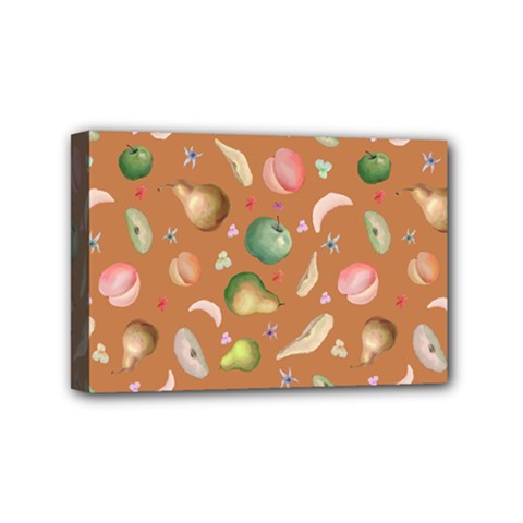 Watercolor fruit Mini Canvas 6  x 4  (Stretched)