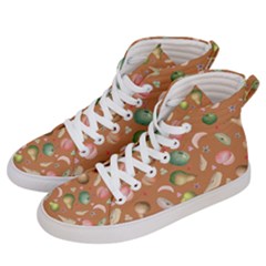 Watercolor fruit Women s Hi-Top Skate Sneakers