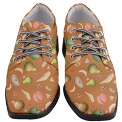 Watercolor fruit Women Heeled Oxford Shoes