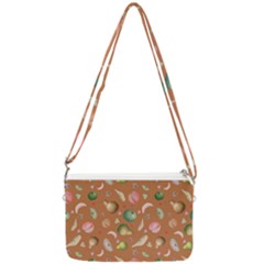 Watercolor fruit Double Gusset Crossbody Bag