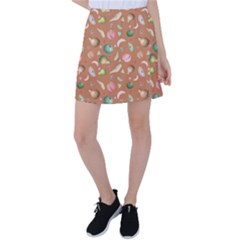 Watercolor fruit Tennis Skirt