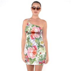 Garden Flowers One Soulder Bodycon Dress by goljakoff