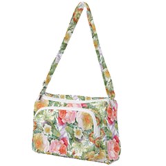 Garden Flowers Front Pocket Crossbody Bag by goljakoff