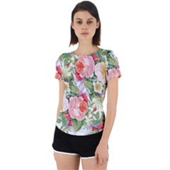 Garden Flowers Back Cut Out Sport Tee by goljakoff
