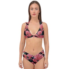 Poppy Flowers Double Strap Halter Bikini Set by goljakoff