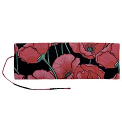 Poppy Flowers Roll Up Canvas Pencil Holder (m) by goljakoff