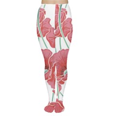 Red Poppy Flowers Tights by goljakoff