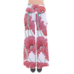 Red Poppy Flowers So Vintage Palazzo Pants