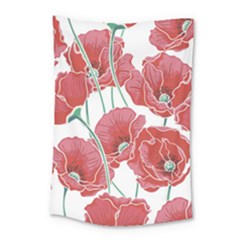 Red Poppy Flowers Small Tapestry by goljakoff