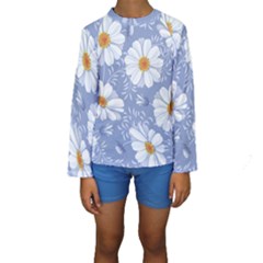 Chamomile Flowers Kids  Long Sleeve Swimwear by goljakoff