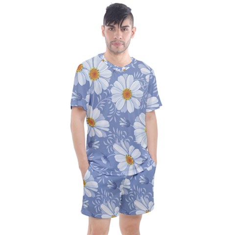 Chamomile Flowers Men s Mesh Tee And Shorts Set by goljakoff