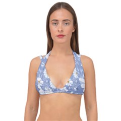 Chamomile Flowers Double Strap Halter Bikini Top by goljakoff