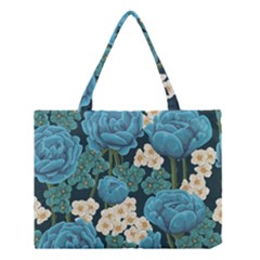 Blue Flowers Medium Tote Bag by goljakoff