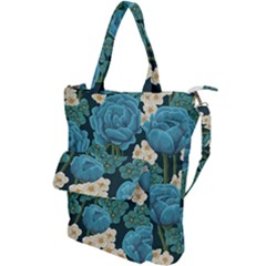 Blue Flowers Shoulder Tote Bag by goljakoff