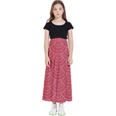 Red Sashiko Ornament Kids  Skirt by goljakoff