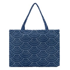 Blue Sashiko Plaid Medium Tote Bag by goljakoff