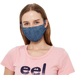 Blue Sashiko Plaid Crease Cloth Face Mask (adult) by goljakoff