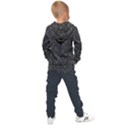 Black sashiko pattern Kids  Overhead Hoodie View2