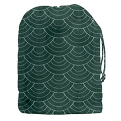 Green Sashiko Pattern Drawstring Pouch (3xl) by goljakoff