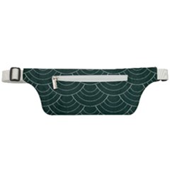 Green Sashiko Pattern Active Waist Bag by goljakoff