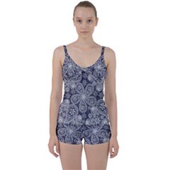 Flowers Mandala Ornament Tie Front Two Piece Tankini by goljakoff