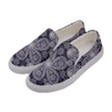 Flowers mandala ornament Women s Canvas Slip Ons View2