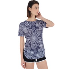 Flowers Mandala Ornament Perpetual Short Sleeve T-shirt by goljakoff