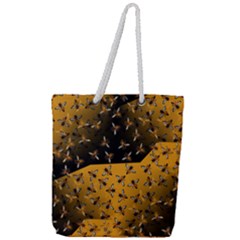 Pattern Abeilles Full Print Rope Handle Tote (large)