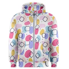 Watercolor Circles  Abstract Watercolor Men s Zipper Hoodie by SychEva