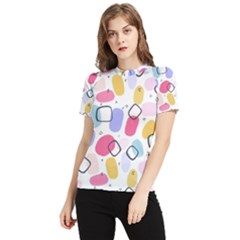 Watercolor Circles  Abstract Watercolor Women s Short Sleeve Rash Guard by SychEva