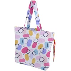 Watercolor Circles  Abstract Watercolor Drawstring Tote Bag by SychEva