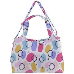 Watercolor Circles  Abstract Watercolor Double Compartment Shoulder Bag by SychEva