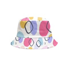 Watercolor Circles  Abstract Watercolor Inside Out Bucket Hat (kids) by SychEva