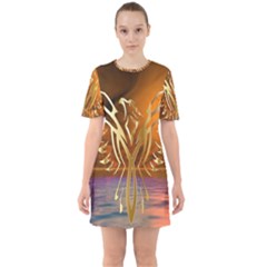 Pheonix Rising Sixties Short Sleeve Mini Dress by icarusismartdesigns