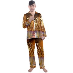 Pheonix Rising Men s Long Sleeve Satin Pajamas Set by icarusismartdesigns