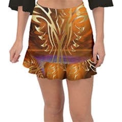 Pheonix Rising Fishtail Mini Chiffon Skirt by icarusismartdesigns