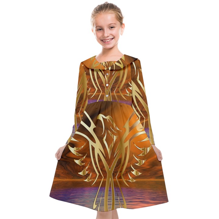 Pheonix Rising Kids  Midi Sailor Dress