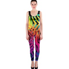 Abstract Jungle One Piece Catsuit by icarusismartdesigns