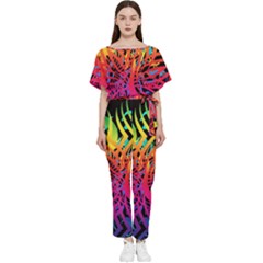 Abstract Jungle Batwing Lightweight Jumpsuit