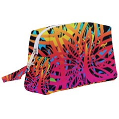 Abstract Jungle Wristlet Pouch Bag (large)