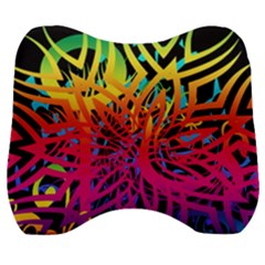 Abstract Jungle Velour Head Support Cushion