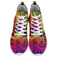 Abstract Jungle Men s Lightweight High Top Sneakers