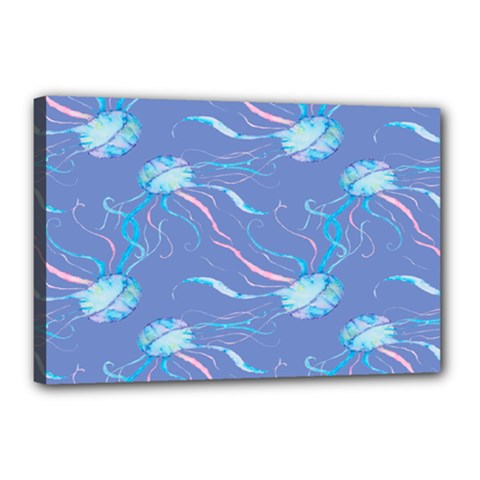 Jelly Fish Canvas 18  X 12  (stretched) by Sparkle