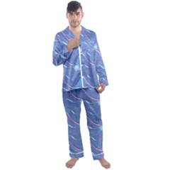 Jelly Fish Men s Long Sleeve Satin Pajamas Set by Sparkle