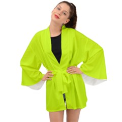 Arctic Lime Long Sleeve Kimono by FabChoice